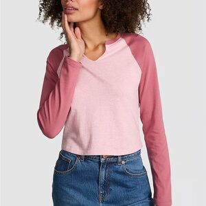 Pink Long Sleeve Raglan Top Victoria Secret PINK
New without tag